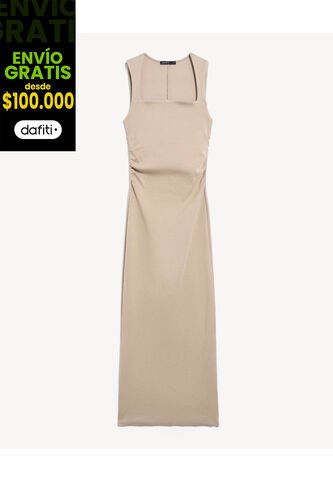 Vestido Para Mujer M/Sisa Medio Color Beige Marca Seven Seven #28171482 Seven Seven