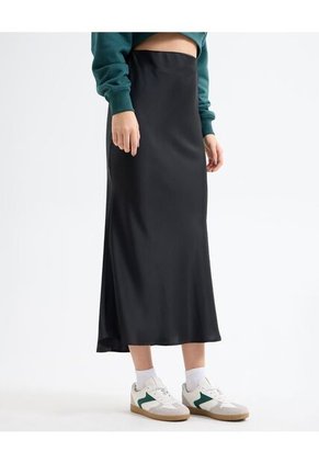 Falda  Para Mujer Largo Color Negro Marca Seven Seven #28140912