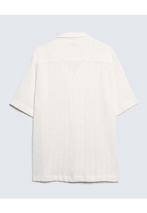 Camisa Para Hombre Manga Corta Color Crema Marca Seven Seven #45012055