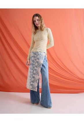 Jean  Para Mujer Wide-Leg Color Azul Marca Seven Seven #28160992