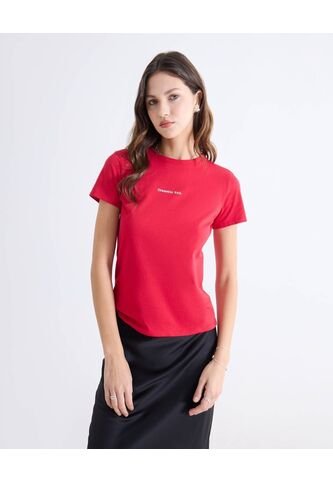 Camiseta Para Mujer Manga Corta Cuello Redondo Color Rojo Marca Seven Seven #28096544 Seven Seven