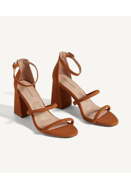 Sandalias Sandalias Tacon Mujer Seven Textil Café 28690070-8484