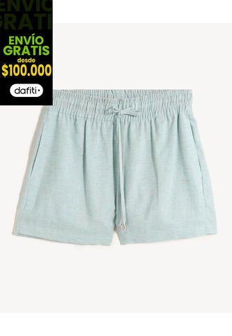 Short Para Mujer Multiusos Plano Color Azul Marca Seven Seven #28191095 Seven Seven