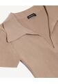 Vestido Cuello Tipo Polo  Para Mujer Taupe Seven Seven de Seven Seven