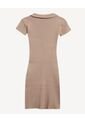 Vestido Cuello Tipo Polo  Para Mujer Taupe Seven Seven de Seven Seven