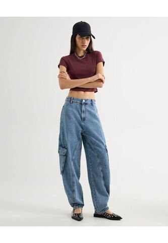 Jean Para Mujer Barrel Color Azul Marca Seven Seven #28160951 Seven Seven