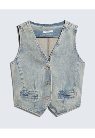 Chaleco Para Mujer Plano Color Azul Marca Seven Seven #28250125 Seven Seven