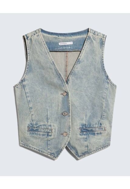 Chaleco Para Mujer Plano Color Azul Marca Seven Seven #28250125