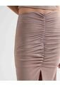 Falda Maxi Efecto Drapeado  Para Mujer Beige Seven Seven de Seven Seven