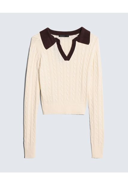 Saco Para Mujer Cuello Camisero Color Crudo Marca Seven Seven #28330672