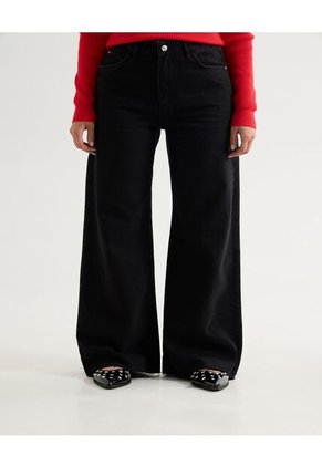 Jean Para Mujer Wide-Leg Color Negro Marca Seven Seven #28160930