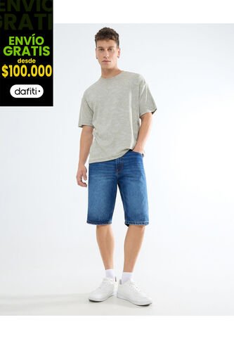 Bermuda Para Hombre Regular Corto Color Azul Medio Marca Seven Seven #45100679 Seven Seven