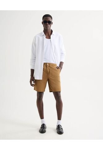 Bermuda Para Hombre Regular Corto Color Camel Marca Seven Seven #45100697 Seven Seven