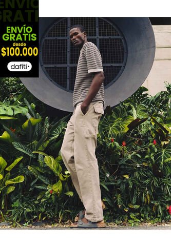 Pantalón Para Hombre Multiusos Plano Color Beige Marca Seven Seven #45071121 Seven Seven