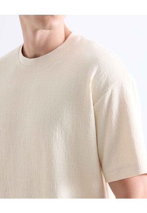 Camiseta  Para Hombre Manga Corta Cuello Redondo Color Crema Marca Seven Seven #45092846