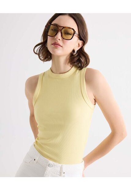 Camiseta Para Mujer Manga Sisa Cuello Redondo Color Amarillo Marca Seven Seven #28096391