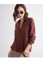 Blusa Estampada Con Bolsillo  Para Mujer Café Seven Seven de Seven Seven