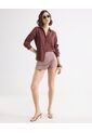 Blusa Estampada Con Bolsillo  Para Mujer Café Seven Seven de Seven Seven