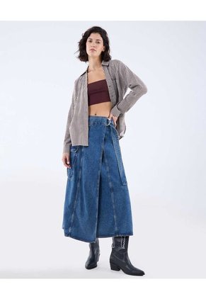 Camiseta Para Mujer Manga Sisa Color Vino Marca Seven Seven #28096052