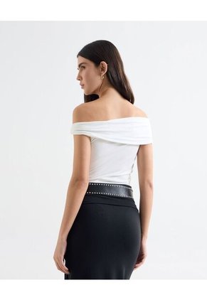 Camiseta Para Mujer Manga Corta Moda Color Crudo Marca Seven Seven #28096303