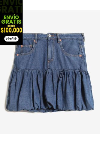 Falda Para Mujer Corto Color Azul Marca Seven Seven #28140947 Seven Seven