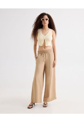 Camiseta Para Mujer Manga Sisa Cuello V Color Crema Marca Seven Seven #28096276