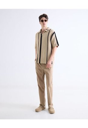 Camiseta  Para Hombre Manga Corta Cuello Redondo Color Crema Marca Seven Seven #45092859