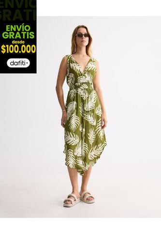 Enterizo Para Mujer Manga Sisa Color Verde Marca Seven Seven #28320439 Seven Seven