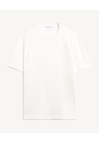 Camiseta Texturizada En Rib  Para Hombre Blanco Seven Seven Seven Seven