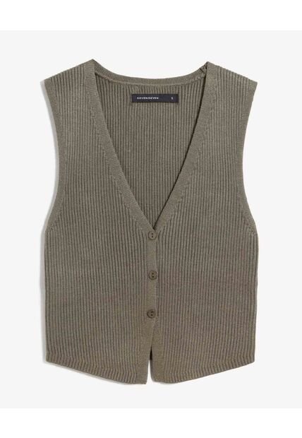 Camiseta Para Mujer Manga Sisa Cuello V Color Verde Marca Seven Seven #28096276