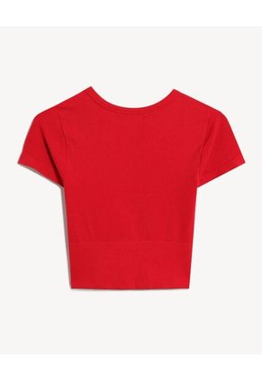 Camiseta Para Mujer Manga Corta Cuello Redondo Color Rojo Marca Seven Seven #28096407