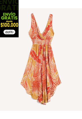 Enterizo Para Mujer Manga Sisa Color Naranja Marca Seven Seven #28320440 Seven Seven