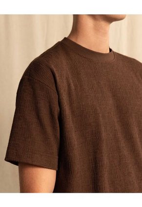 Camiseta  Para Hombre Manga Corta Cuello Redondo Color Café Marca Seven Seven #45092855