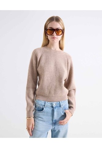 Saco Tejido Cuello Redondo  Para Mujer Café Seven Seven Seven Seven