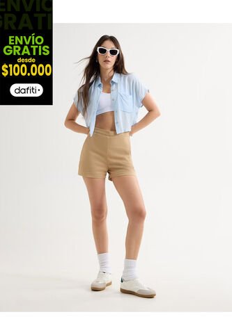 Short Para Mujer  Color Beige Marca Seven Seven #28191046 Seven Seven