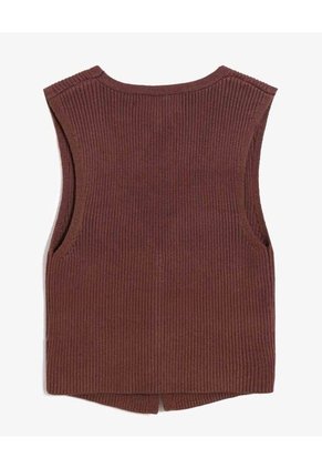 Camiseta Para Mujer Manga Sisa Cuello V Color Café Marca Seven Seven #28096276