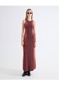 Vestido Jacquard Bicolor Largo  Para Mujer Vino Seven Seven de Seven Seven