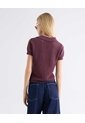 Camiseta Polo Tricot Texturizada  Para Mujer Vino Seven Seven de Seven Seven