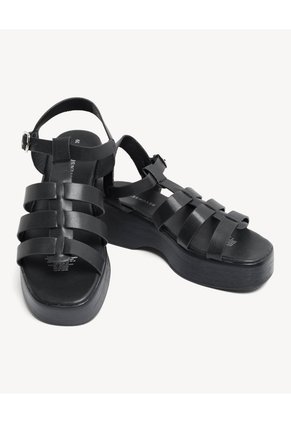 Sandalias De Plataforma Para Mujer Negro Seven Seven
