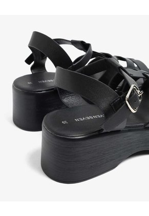 Sandalias De Plataforma Para Mujer Negro Seven Seven