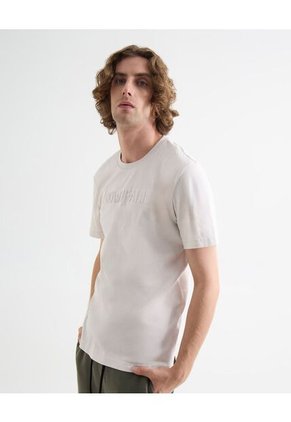 Camiseta Para Hombre Manga Corta Cuello Redondo Color Marfil Marca Seven Seven #45092665