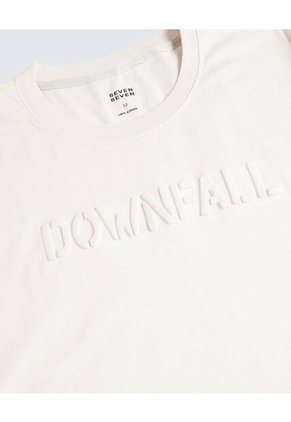 Camiseta Para Hombre Manga Corta Cuello Redondo Color Marfil Marca Seven Seven #45092665