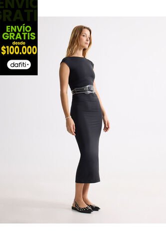 Vestido Para Mujer M/Sisa Largo Color Negro Marca Seven Seven #28171450 Seven Seven