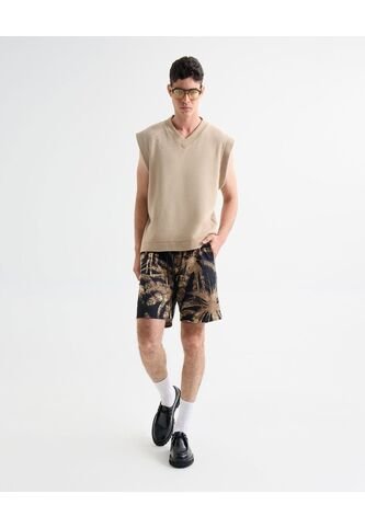 Bermuda Para Hombre Regular Corto Color Avena Marca Seven Seven #45100703 Seven Seven