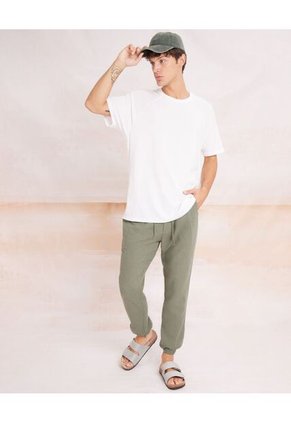 Camiseta Manga Corta Texturizada  Para Hombre Crudo Seven Seven