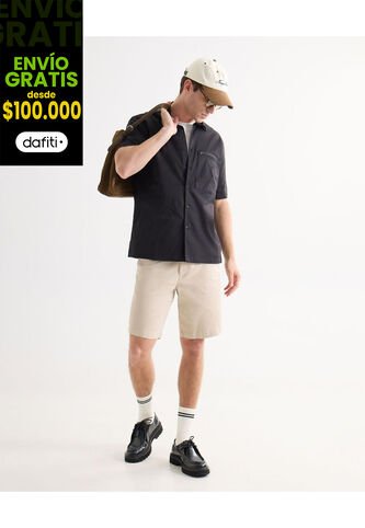 Bermuda Para Hombre Regular Largo Color Beige Marca Seven Seven #45100717 Seven Seven