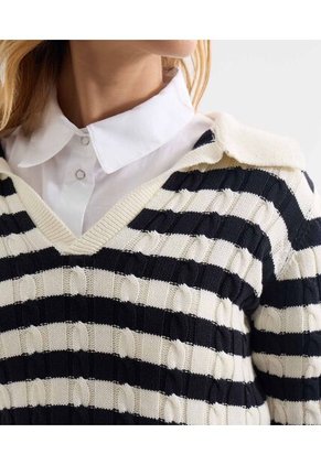 Saco Para Mujer Cuello Camisero Color Negro Marca Seven Seven #28330671