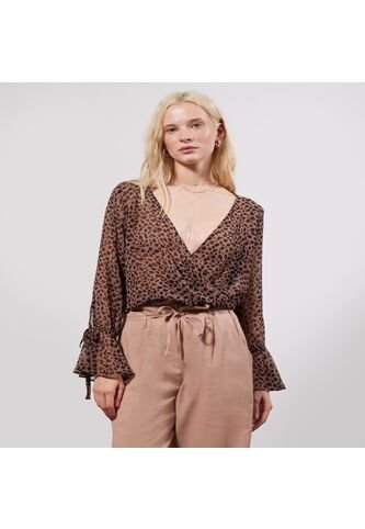 Blusa Para Mujer Manga Larga Color Camel Marca Seven Seven #28123853 Seven Seven