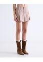Falda Short Con Prenses  Para Mujer Beige Seven Seven de Seven Seven