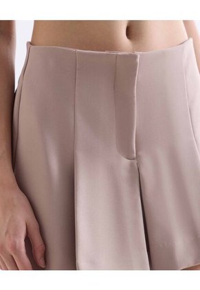 Falda Short Con Prenses  Para Mujer Beige Seven Seven